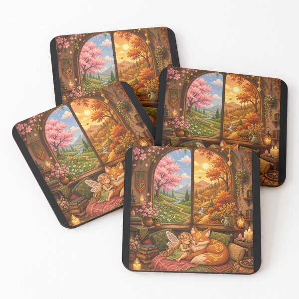 Item preview, Fairy and Sunfire Fox Between the Seasons designed and sold by Sketchlegacy.