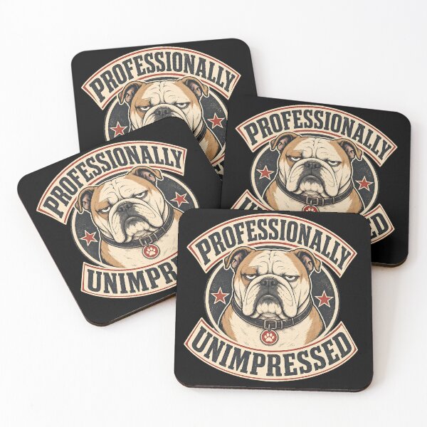 Item preview, Professionally Unimpressed - Grumpy English Bulldog designed and sold by Graphic Vibe Designs.