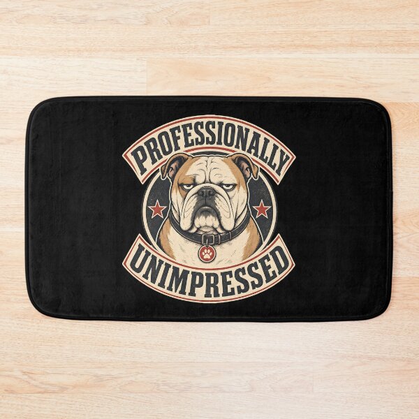 Item preview, Professionally Unimpressed - Grumpy English Bulldog designed and sold by Graphic Vibe Designs.