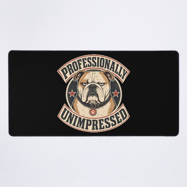 Item preview, Professionally Unimpressed - Grumpy English Bulldog designed and sold by Graphic Vibe Designs.