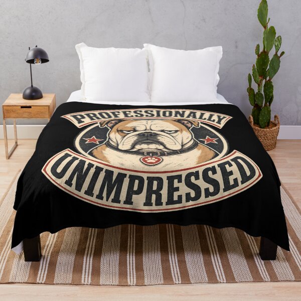 Item preview, Professionally Unimpressed - Grumpy English Bulldog designed and sold by Graphic Vibe Designs.
