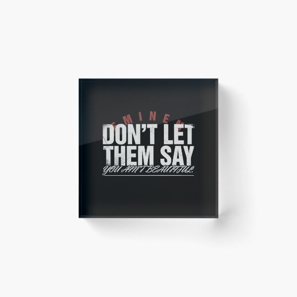Item preview, Eminem - Beautiful Quote Lyric Curved Varsity Typography designed and sold by Enea Kelo.
