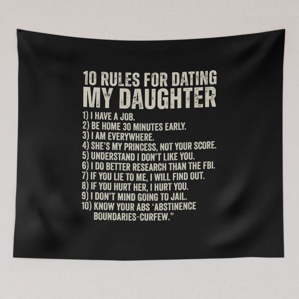 Item preview, 10 Rules for Dating My Daughter Protective Dad T-Shirt | Funny Father Daughter Graphic Gift designed and sold by Trendably.