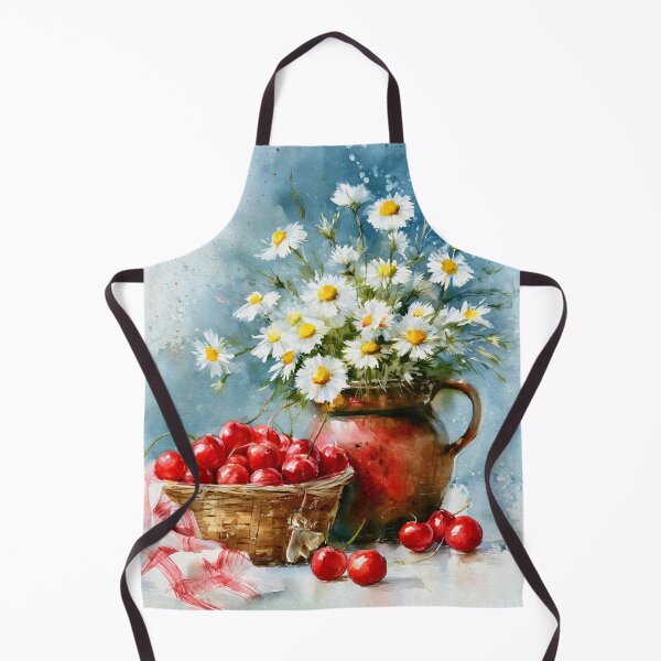 Item preview, Sweet Summer Cherries And Daisies Rustic Watercolor Still Life designed and sold by EL-Lebedenko.