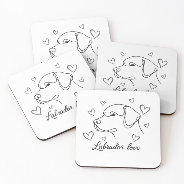 Item preview, Labrador Love Minimalist Line Art designed and sold by Tee Visions.