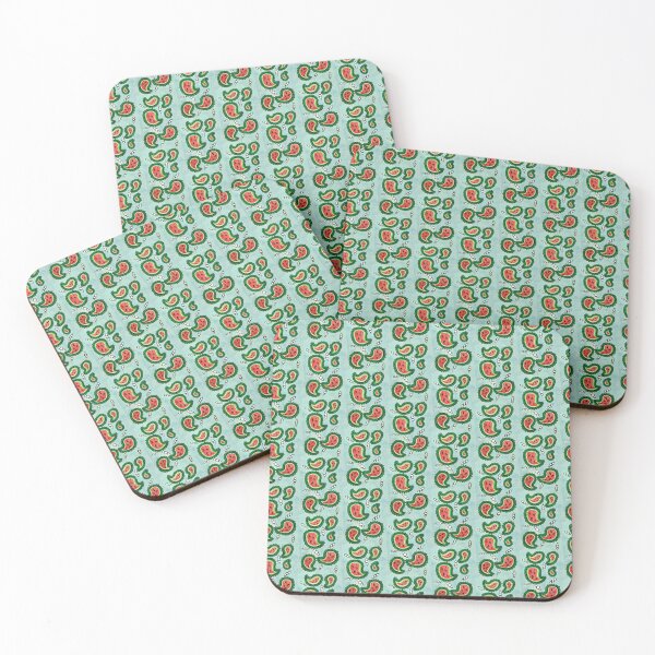 Item preview, Watermelon and Feta cheese paisley designed and sold by SEAutiful.