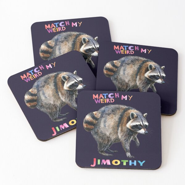 Item preview, Jimothy – match my weird, Seattle raccoon designed and sold by LiskoDesign.