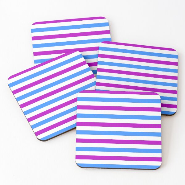 Item preview, Blue And Purple Stripes Design White designed and sold by PatternTitan.