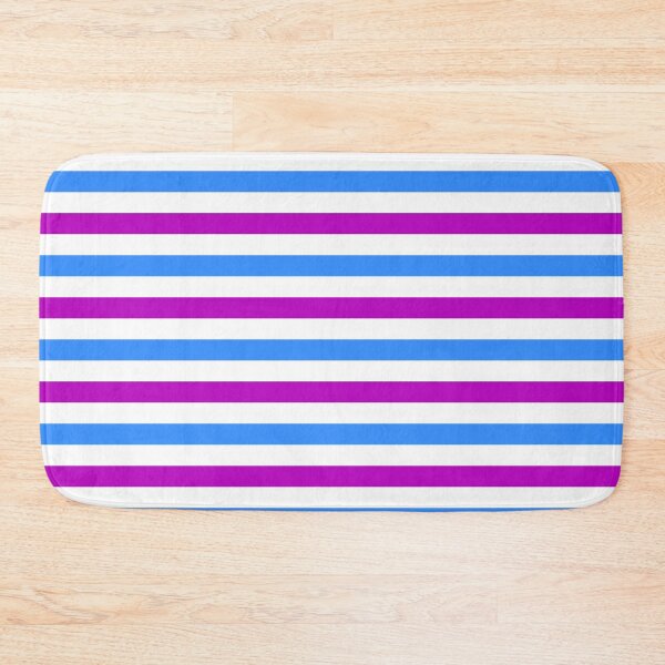 Item preview, Blue And Purple Stripes Design White designed and sold by PatternTitan.