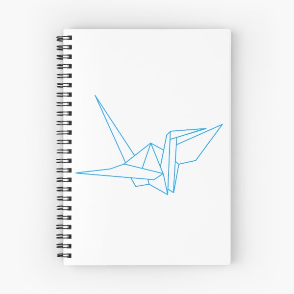 Item preview, Sky Blue Origami Crane Line Drawing designed and sold by SarahJisri.