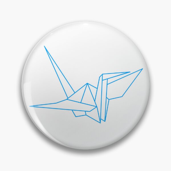 Item preview, Sky Blue Origami Crane Line Drawing designed and sold by SarahJisri.