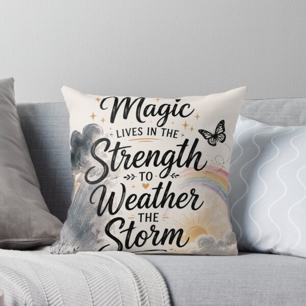 Item preview, Magic Lives in the Strength to Weather the Storm Motivational Quote designed and sold by Cartoon art with a purpose ❤️ Supporting Althea’s friends .