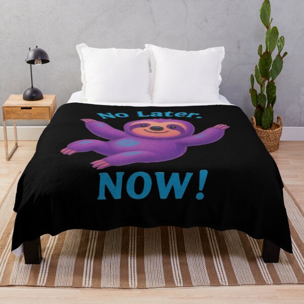 Item preview, No Later. Now! - Motivational Sloth with Procrastination Quote designed and sold by PatykArt.