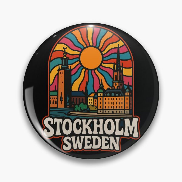 Item preview, Stockholm Sweden Colorful Trippy Art Travel designed and sold by TomFrontierArt.