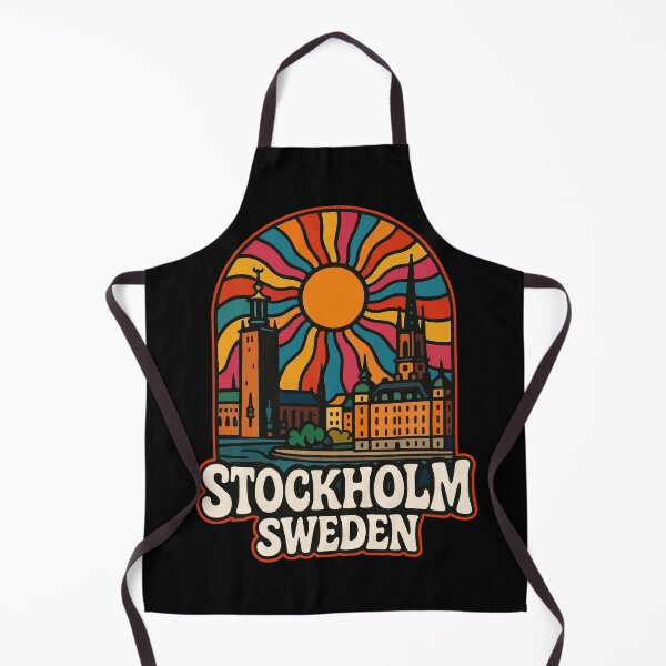 Item preview, Stockholm Sweden Colorful Trippy Art Travel designed and sold by TomFrontierArt.