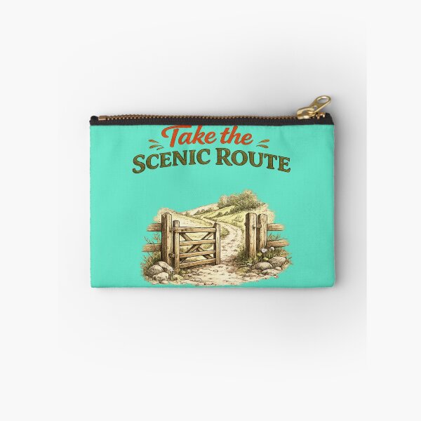Item preview, Take the Scenic Route – Cozy Trail Gate Hand-Drawn Outdoor Illustration designed and sold by RosalesArts.