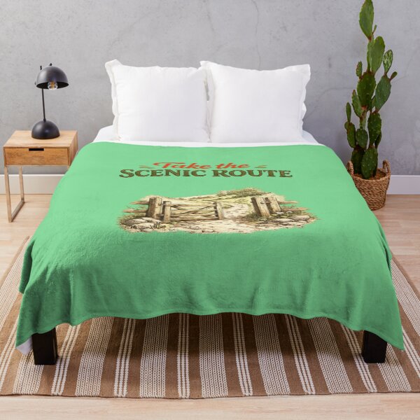 Item preview, Take the Scenic Route – Cozy Trail Gate Hand-Drawn Outdoor Illustration designed and sold by RosalesArts.