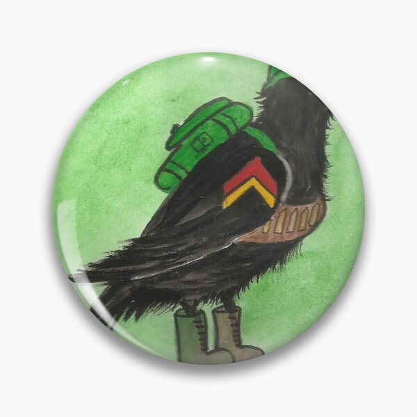 Item preview, Corporal Red-winged blackbird cartoon  designed and sold by Matt Starr Fine Art .
