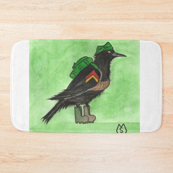 Item preview, Corporal Red-winged blackbird cartoon  designed and sold by Matt Starr Fine Art .