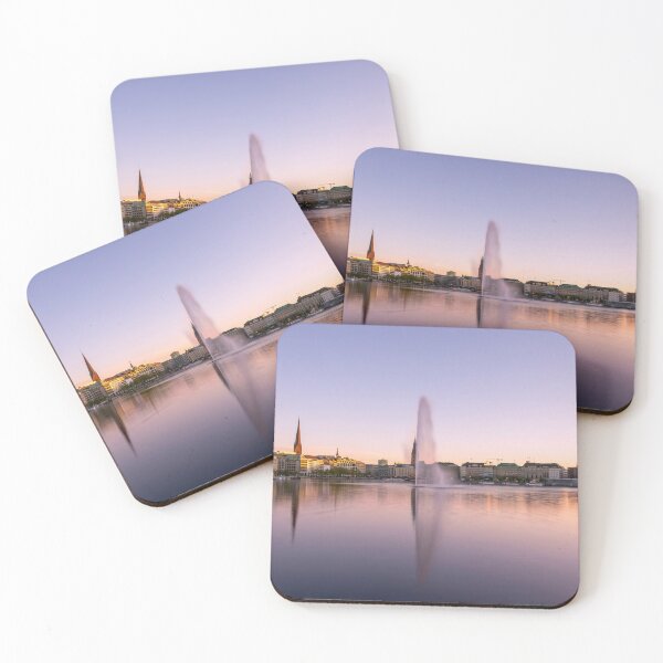 Item preview, Alster Fountain at Sunset from Lombard Bridge, Hamburg designed and sold by jrtwynam.