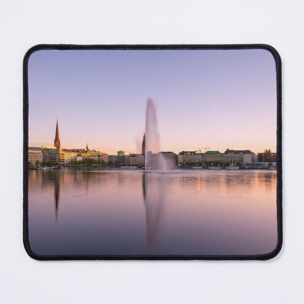 Item preview, Alster Fountain at Sunset from Lombard Bridge, Hamburg designed and sold by jrtwynam.