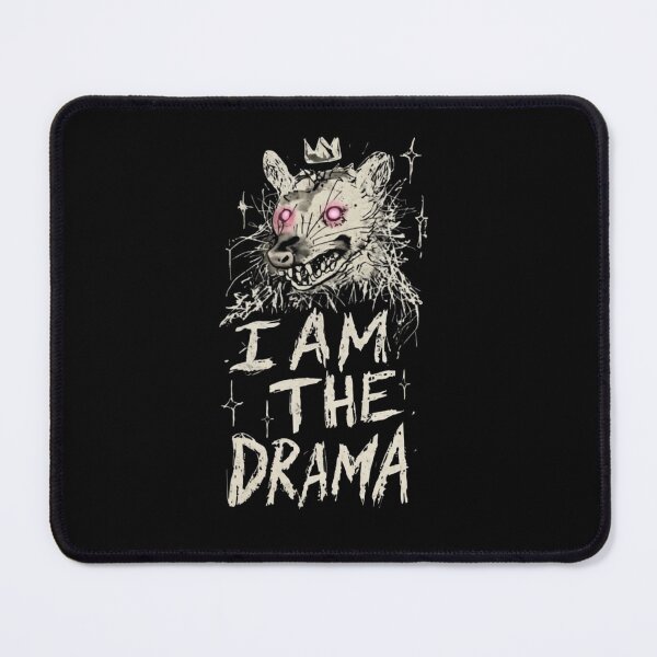 Item preview, I AM THE DRAMA Opossum Shirt Black - White Print designed and sold by HealingEraInk.
