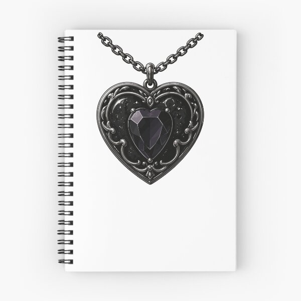 Item preview, Gothic Black Heart Pendant Necklace | Dark Romance Victorian Jewelry Aesthetic  designed and sold by RidaSalArt.