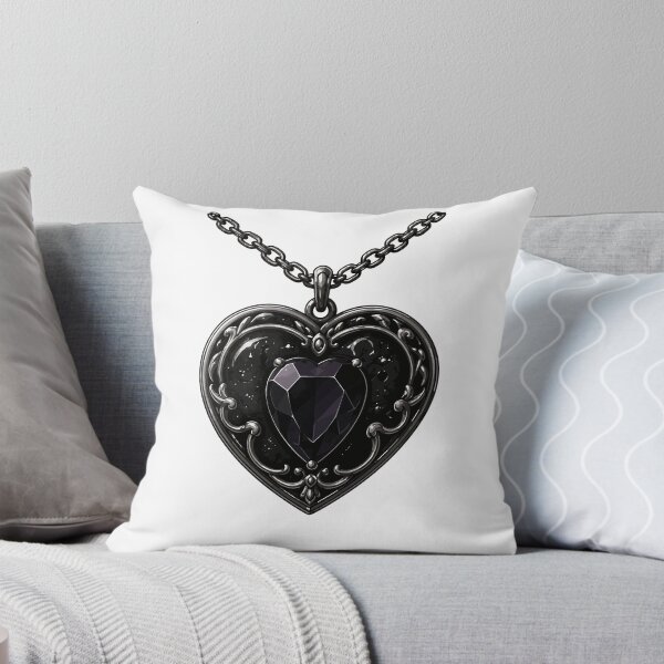 Item preview, Gothic Black Heart Pendant Necklace | Dark Romance Victorian Jewelry Aesthetic  designed and sold by RidaSalArt.