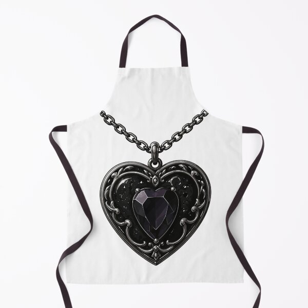 Item preview, Gothic Black Heart Pendant Necklace | Dark Romance Victorian Jewelry Aesthetic designed and sold by RidaSalArt.