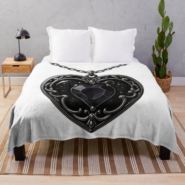 Item preview, Gothic Black Heart Pendant Necklace | Dark Romance Victorian Jewelry Aesthetic designed and sold by RidaSalArt.