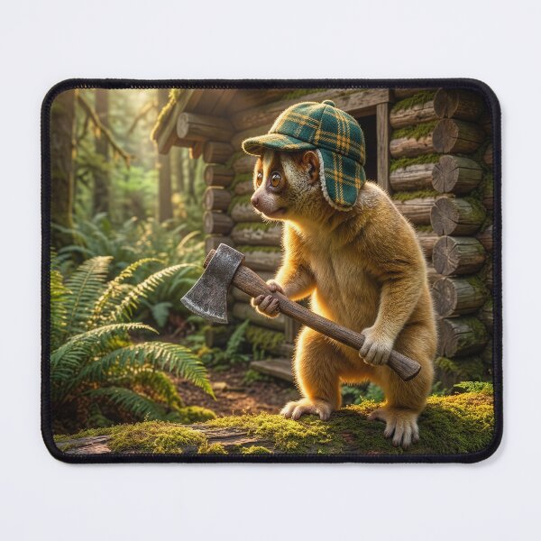 Item preview, Slow Loris Lumberjack Lives in a Log Cabin designed and sold by Tridentulus.