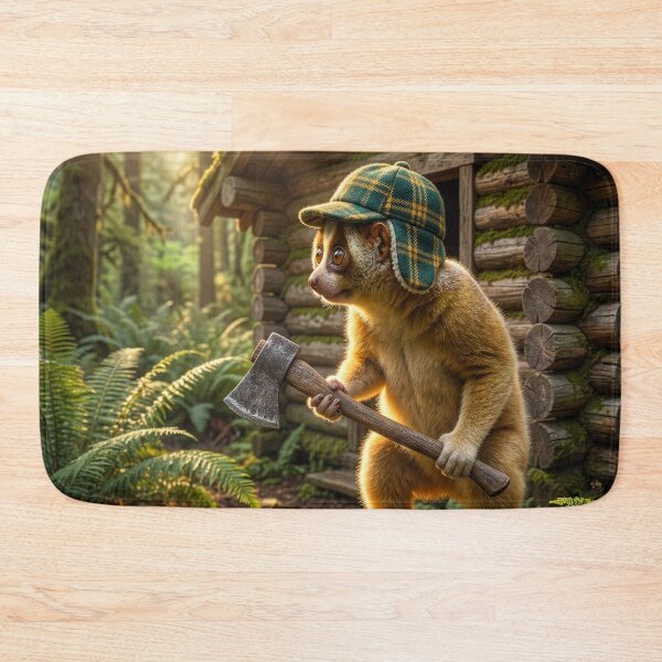 Item preview, Slow Loris Lumberjack Lives in a Log Cabin designed and sold by Tridentulus.