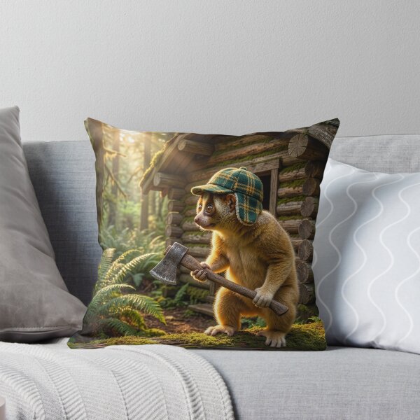 Item preview, Slow Loris Lumberjack Lives in a Log Cabin designed and sold by Tridentulus.