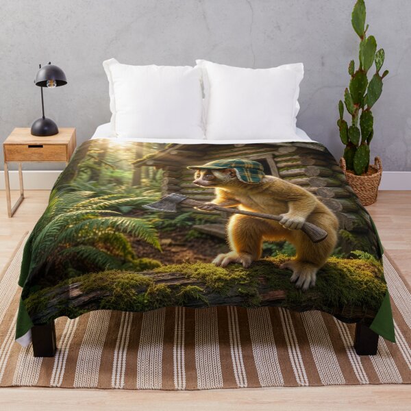 Item preview, Slow Loris Lumberjack Lives in a Log Cabin designed and sold by Tridentulus.