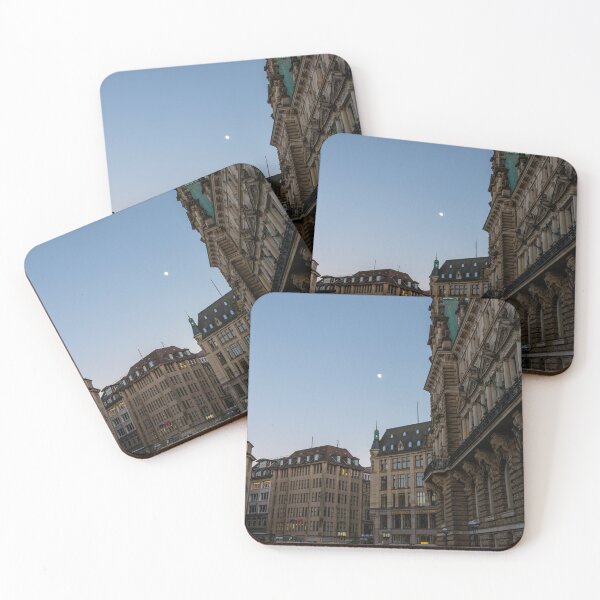 Item preview, Moonlit Evening on Rathausstrabe, Hamburg, Germany designed and sold by jrtwynam.