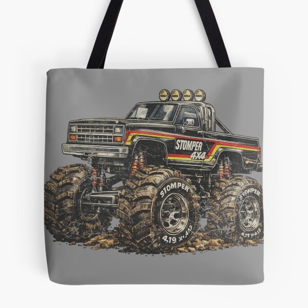 Item preview, Stomper 4X4 Monster Truck T-Shirt Retro Stripes, Racing Graphic. designed and sold by BlueLineLAX.