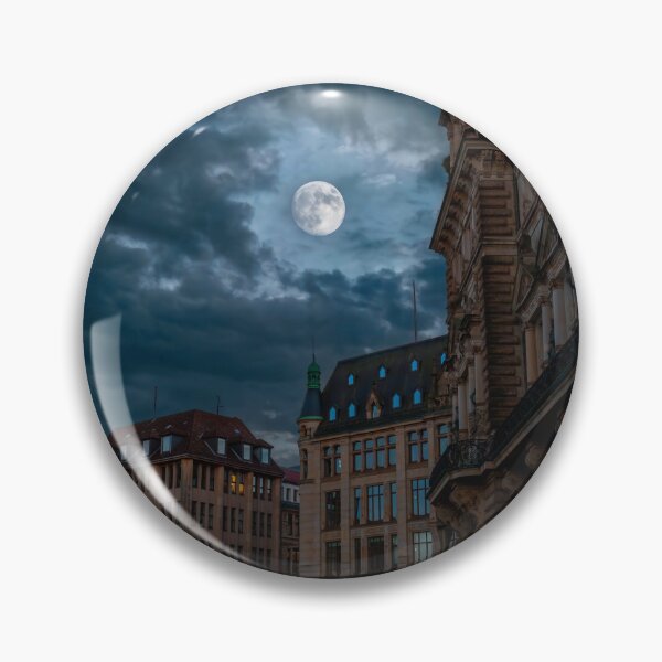 Item preview, Moonlit Night in Rathausstrabe, Hamburg, Germany designed and sold by jrtwynam.
