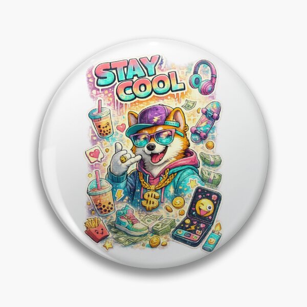 Item preview, Stay Cool Shiba Vibes designed and sold by Funky Fable studio.