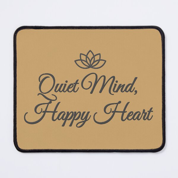 Item preview, Quiet Mind, Happy Heart - Minimalist Yoga Quote designed and sold by JoseaStore.