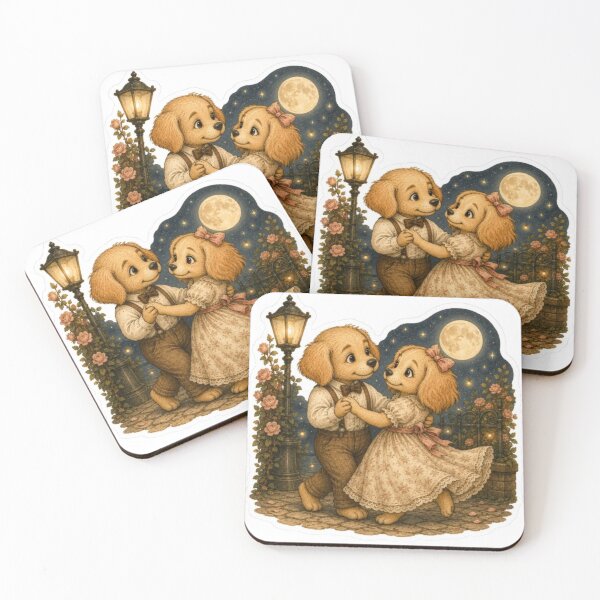Item preview, Puppies Dancing Under Moonlight designed and sold by Snurly.