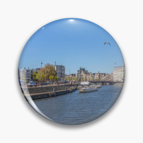Item preview, Amsterdam Cityscape with Waterway and Historic Buildings designed and sold by jrtwynam.