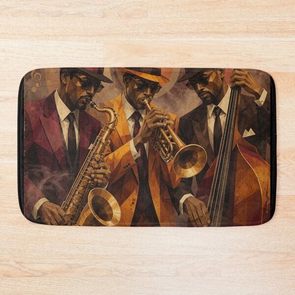 Item preview, Geometric Jazz Trio Wall Art | Abstract Cubist Jazz Band | Mid-Century Modern Music Poster | Art Deco Musician Illustration designed and sold by A-T-H.
