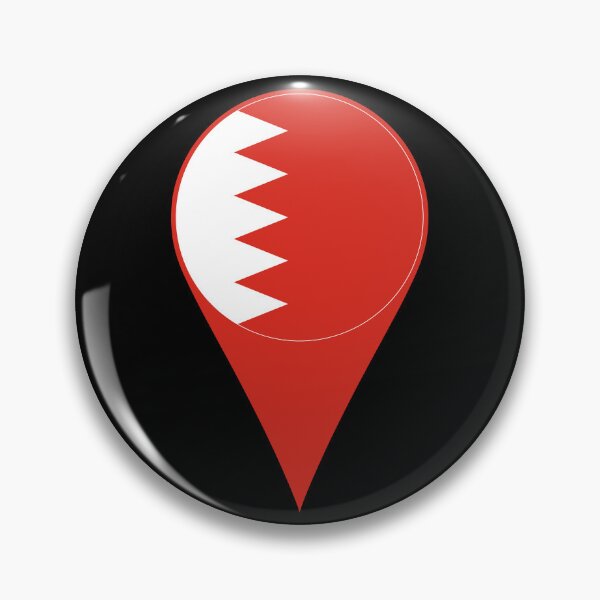 Item preview, Bahrain Flag Location Pin Map Marker | Bahraini Destination GPS Icon designed and sold by NTGUILTY.