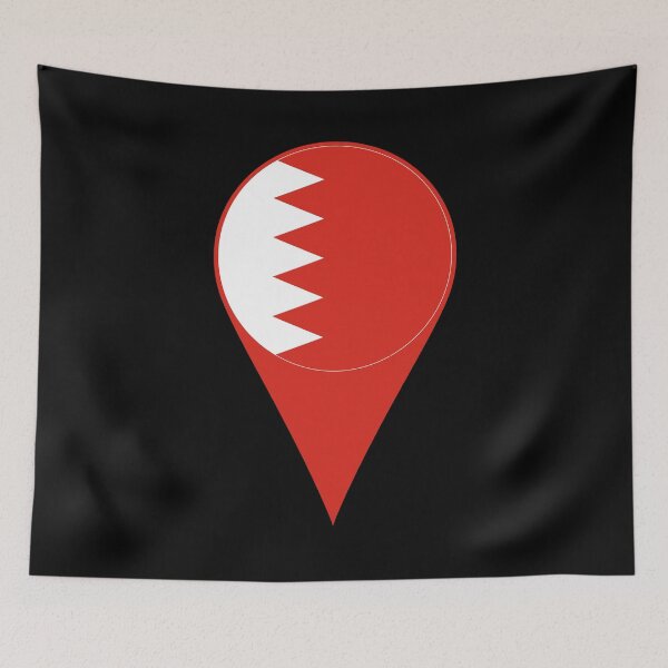 Item preview, Bahrain Flag Location Pin Map Marker | Bahraini Destination GPS Icon designed and sold by NTGUILTY.