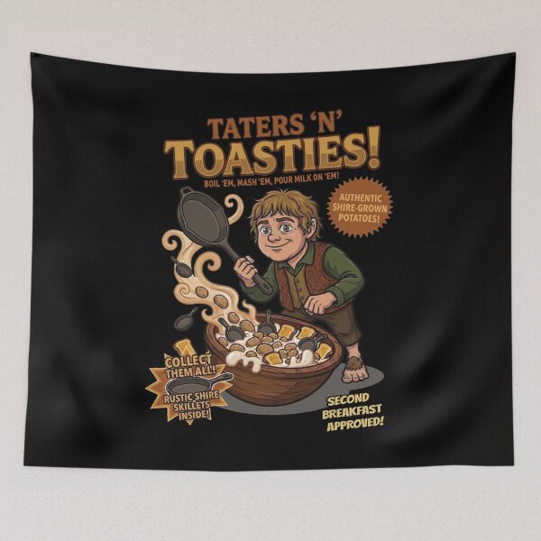 Item preview, Taters 'N' Toasties! | Samwise Gamgee Shire Cereal Parody | Funny Fantasy Mashup designed and sold by VoglR.