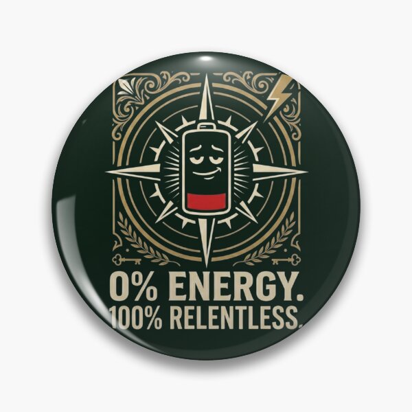 Item preview, 0 PERCENT ENERGY 100 PERCENT RELENTLESS STOIC MOTIVATIONAL GYM T-SHIRT designed and sold by LowBatteryStudio ⭐.