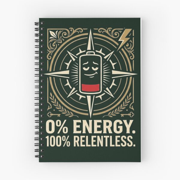 Item preview, 0 PERCENT ENERGY 100 PERCENT RELENTLESS STOIC MOTIVATIONAL GYM T-SHIRT designed and sold by LowBatteryStudio ⭐.