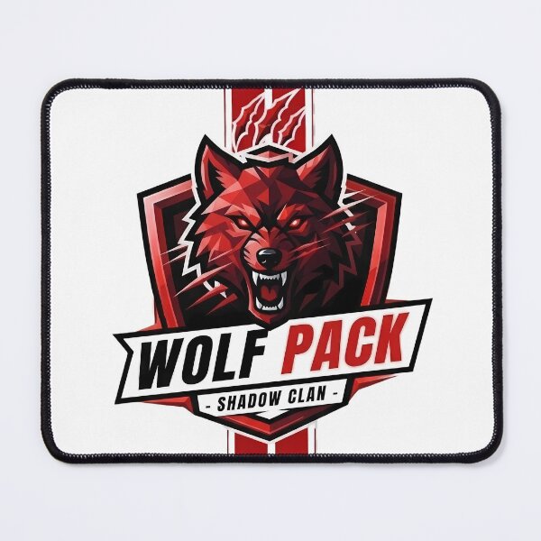 Item preview, Wolf Pack Shadow Clan | Fierce Wolf Shield | Red Black Esports Style Design designed and sold by SupernovaNote.