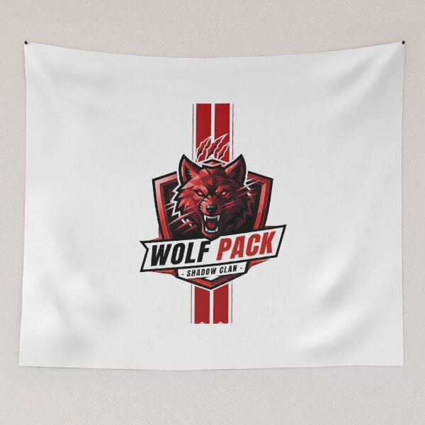 Item preview, Wolf Pack Shadow Clan | Fierce Wolf Shield | Red Black Esports Style Design designed and sold by SupernovaNote.