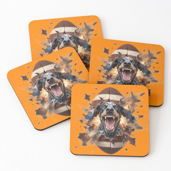 Item preview, BLUETICK COONHOUND FOOTBALL EXPLOSION designed and sold by Pickle Wicked Designs.